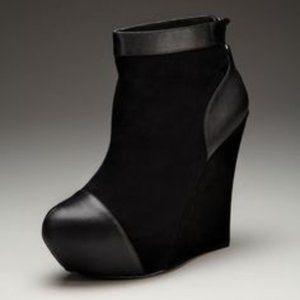 Rock & Republic Black Wedge Platform Ankle Boot